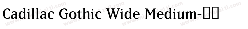 Cadillac Gothic Wide Medium字体转换